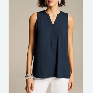 J.Jill Black Long Black Tunic Blouse Tank Sz XL